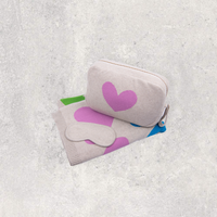 Blush Hearts Travel Blanket/Mask