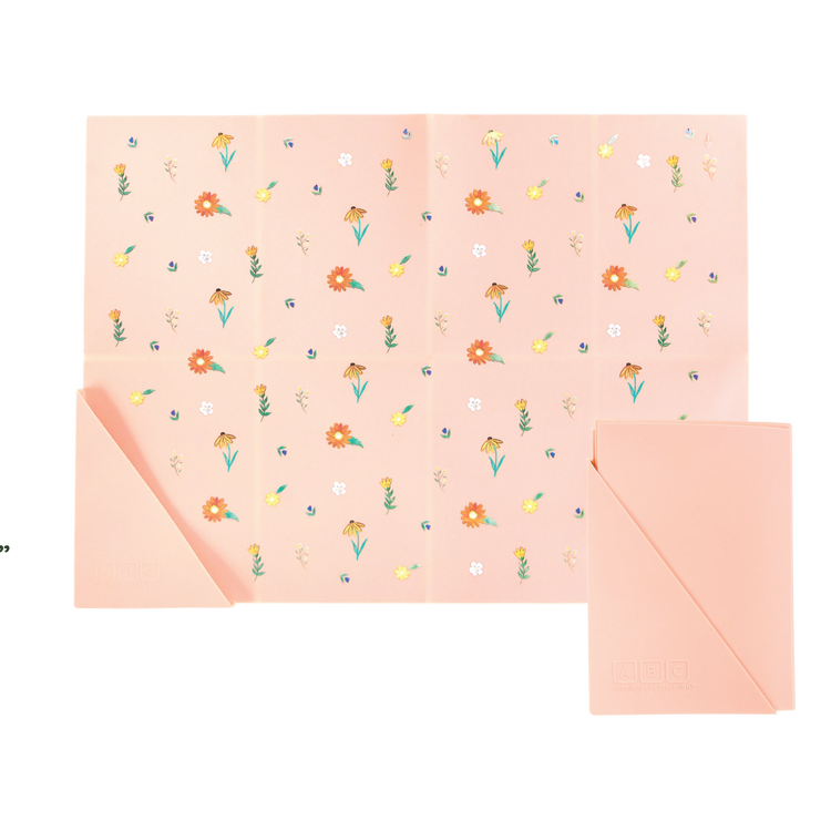 Silicone Placemat Wildflower Peach