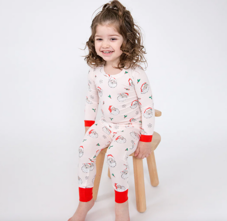 Vintage Santa Pink Christmas Pajamas
