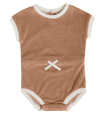 Quincy Mae Retro Romper Clay