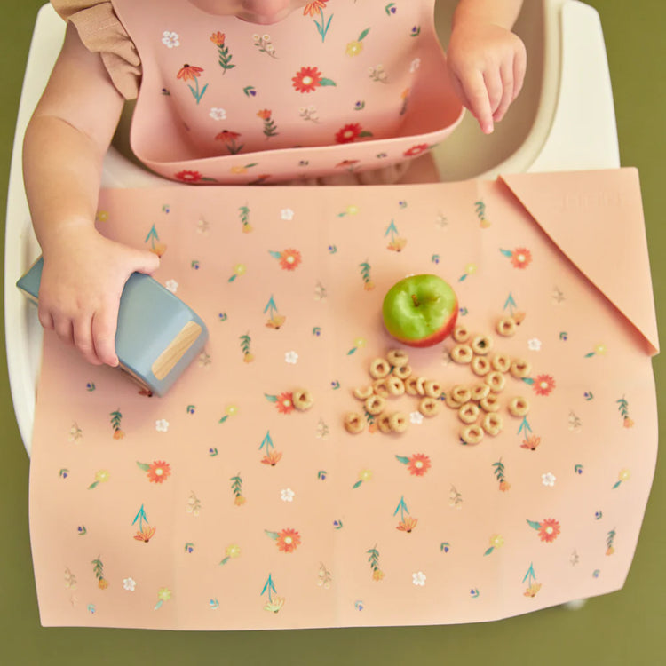Silicone Placemat Wildflower Peach