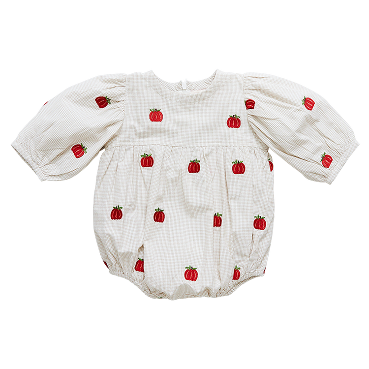 Baby Girls Bea Bubble Pumpkin Embroidery