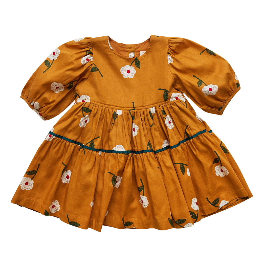 Pink Chicken Eileen Bubble Gold Flower/Maribelle Dress Gold Flower