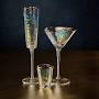 Aperitivo Triangular Shot Glass With Gold Trim