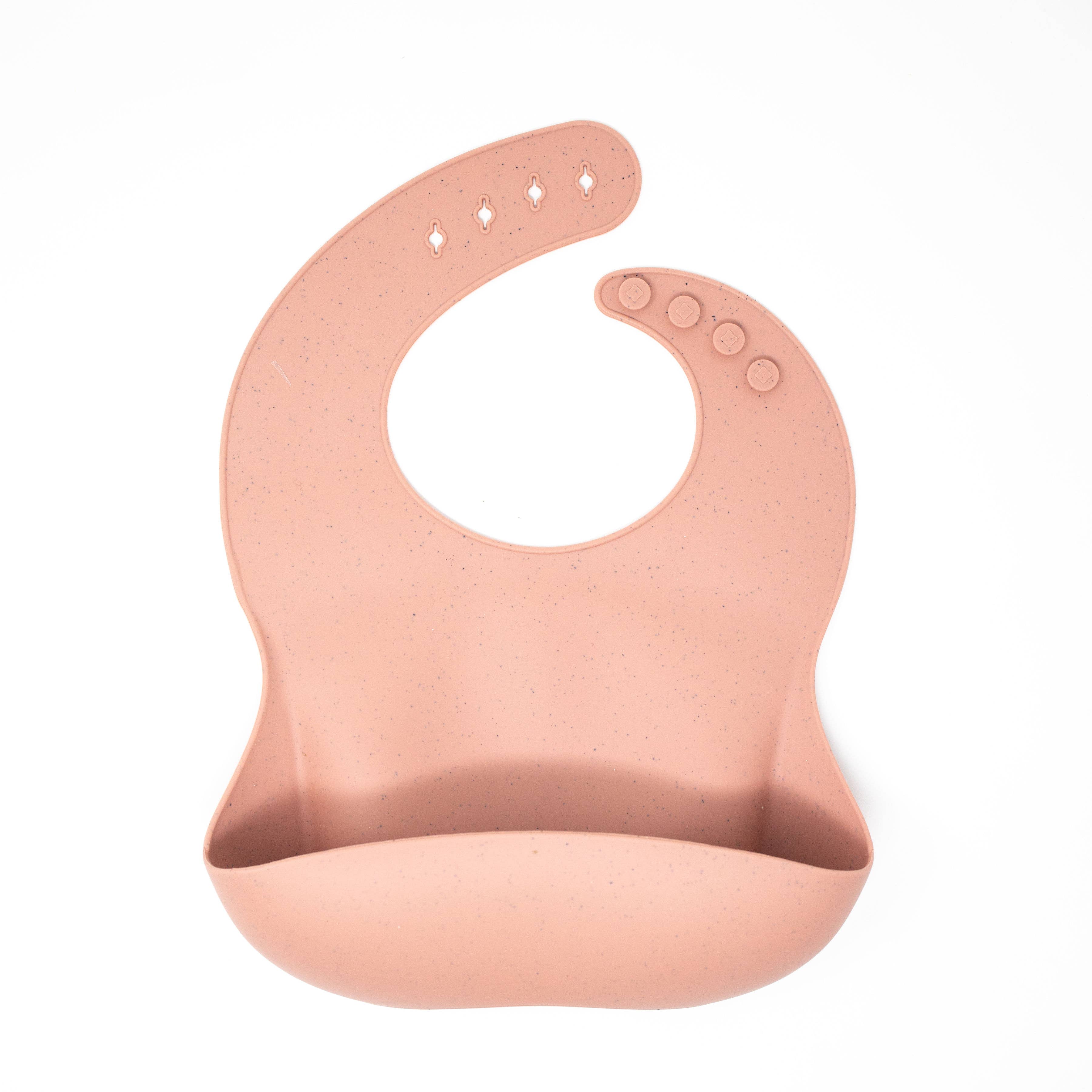 Silicone Bibs Rose Dawn Speckled