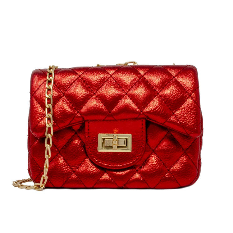 Metallic Red Classic Mini Purse