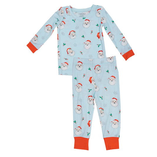 Vintage Santa Blue Christmas Pajamas