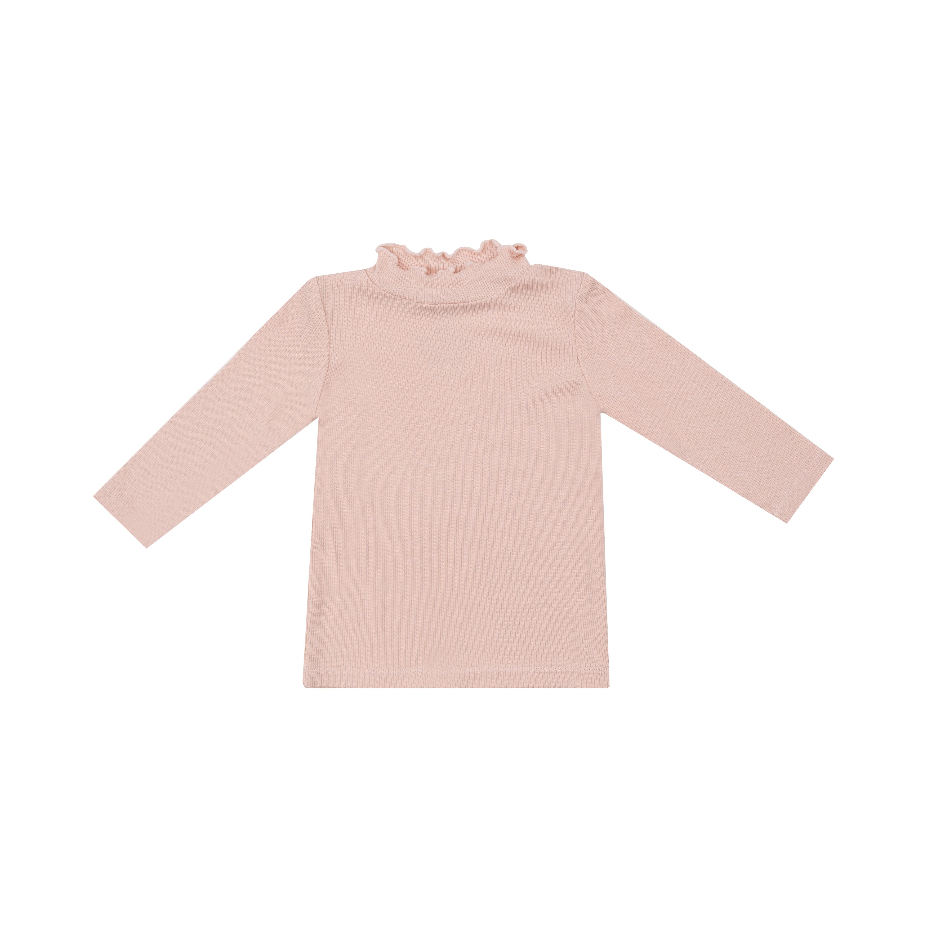 Angel Dear Ribbed Blush Mock Turtle Neck