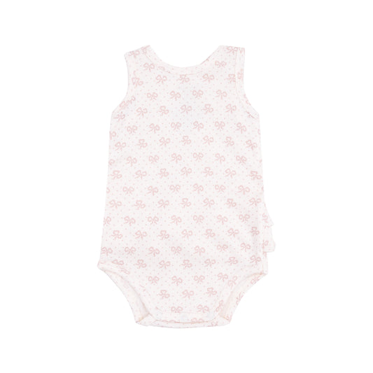 Vintage Mini Bows Ruffle Bubble Tank