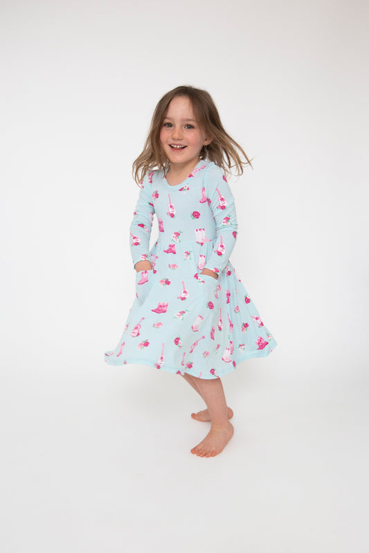 Angel Dear Fancy Cowgirl Twirly Longsleeve Dress