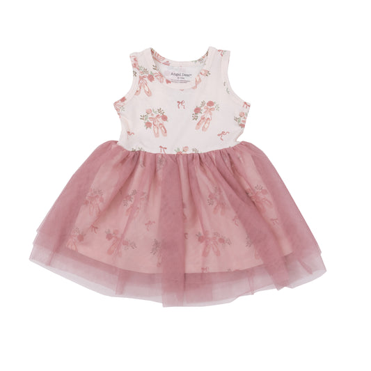 Angel Dear Ballet Shoes Smocked Layered Tulle Dress