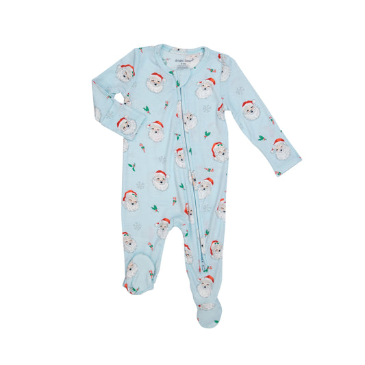 Vintage Santa Blue Christmas Pajamas