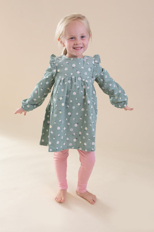 Daisy Ruffle Sleeved Dress And Legging
