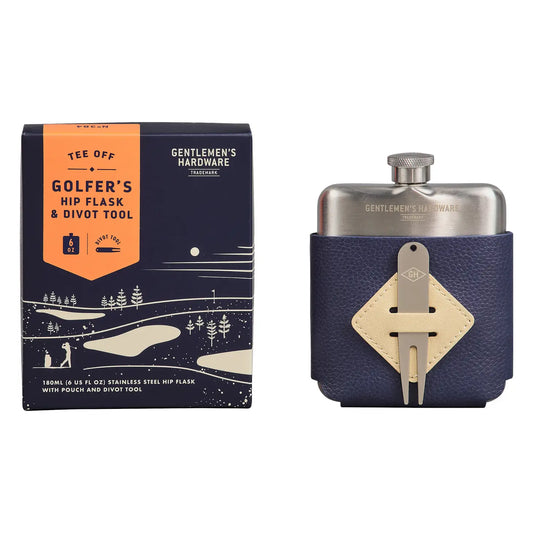 Golfers Hip Flask and Divot Tool