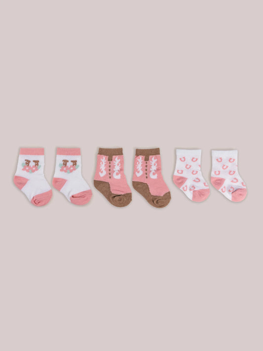 Trio of Baby Socks  Bloomin'