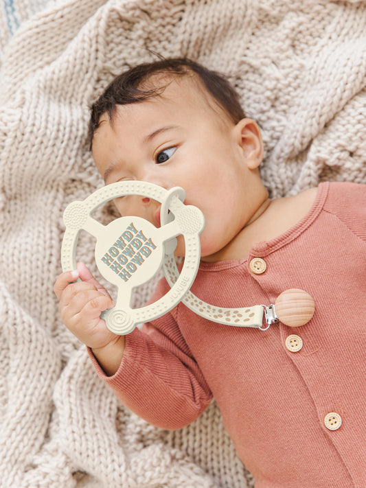 Howdy Silicone teether Set Blue