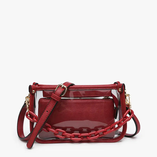 Jessica Clear Bag With Removable Small Bag
