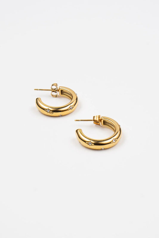 Brenda Grands Star Hoops Earrings