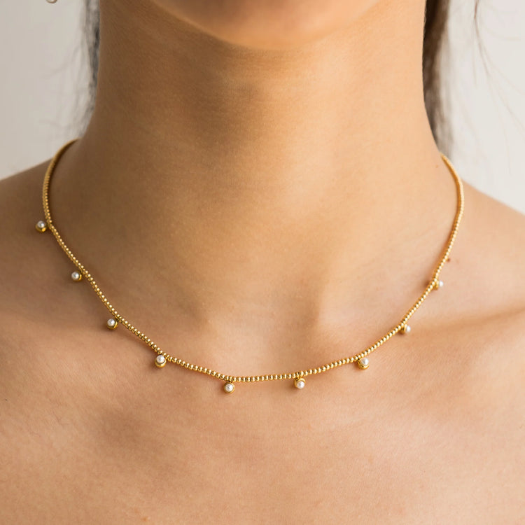 Brenda Grands Beaded Pearls Necklace