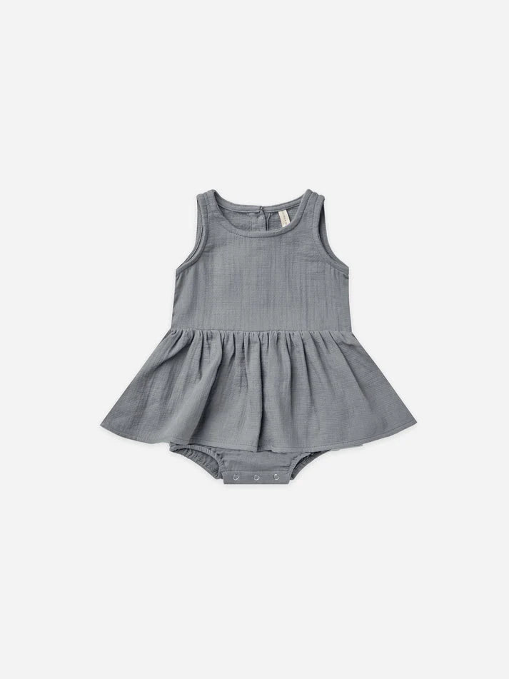 Quincy Mae Skirted Tank Romper Ocean
