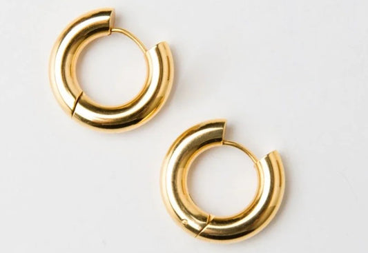 Brenda Grands Medium Gold Chunky Hoops