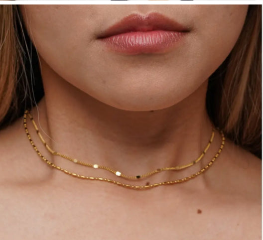 Dainty Layered Sparkle Choker