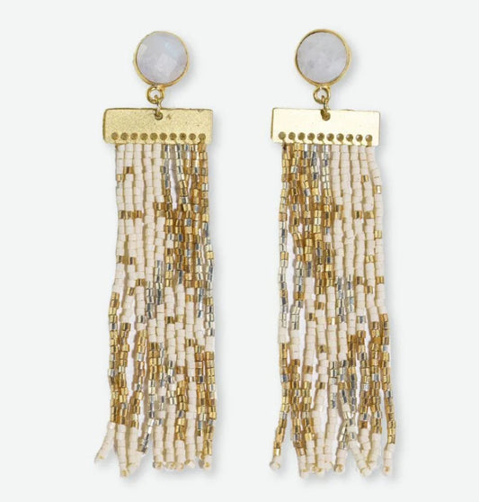 Lilah Stone Post Beaded Earrings