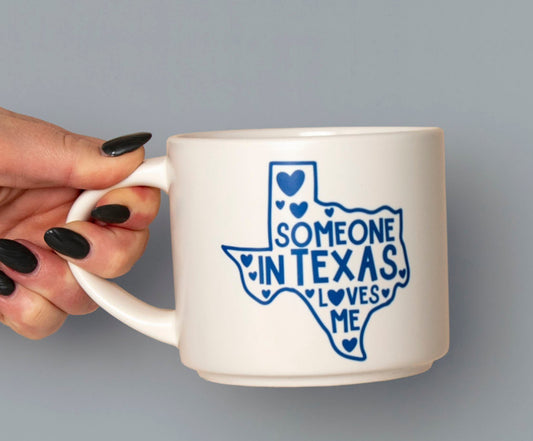 Blue Someone In Texas Loves Me Mug