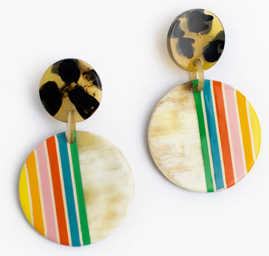 Rainbow Circle Earrings