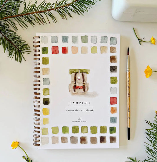 Camping Watercolor Workbook