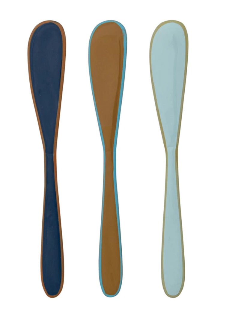 Enameled Stainless Steel Canape Knives