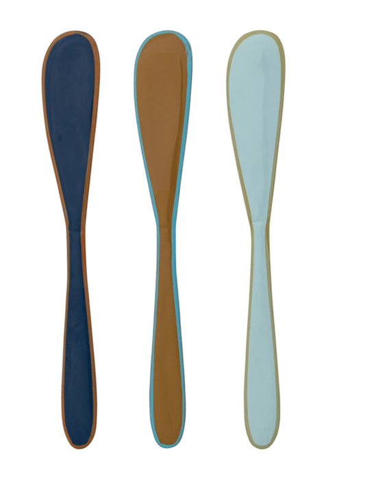 Enameled Stainless Steel Canape Knives