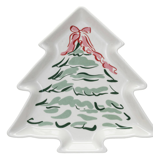 Stoneware Tree Shaped Plate
