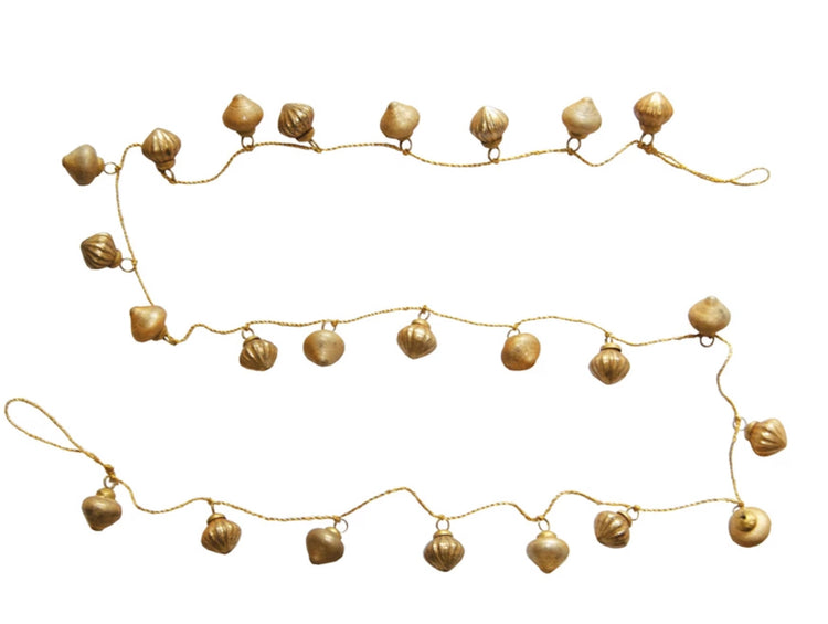 Mercury Glass Ornament Garland Gold
