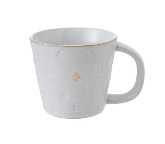 10oz Stoneware Mug With Tree