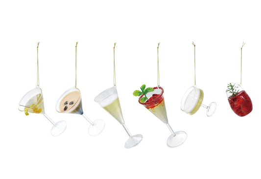 Glass Cocktail Ornament 6 Styles