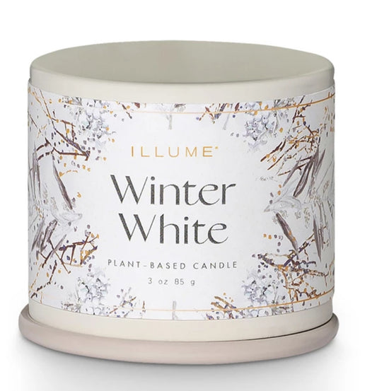 Winter White Large Tin Candle
