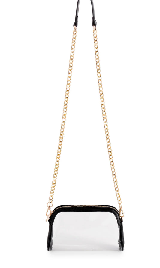 Clear Black Crossbody Bag