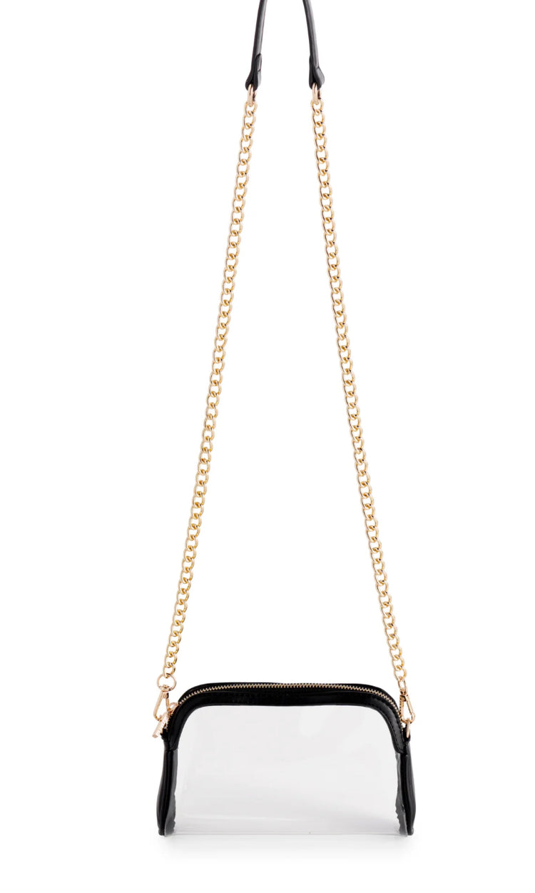 Clear Black Crossbody Bag