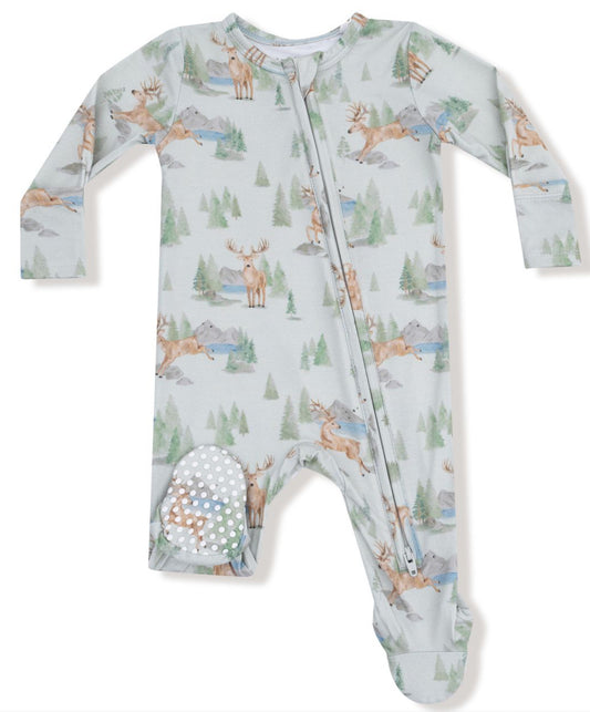 Buck Deer Two Way Zipper Footie