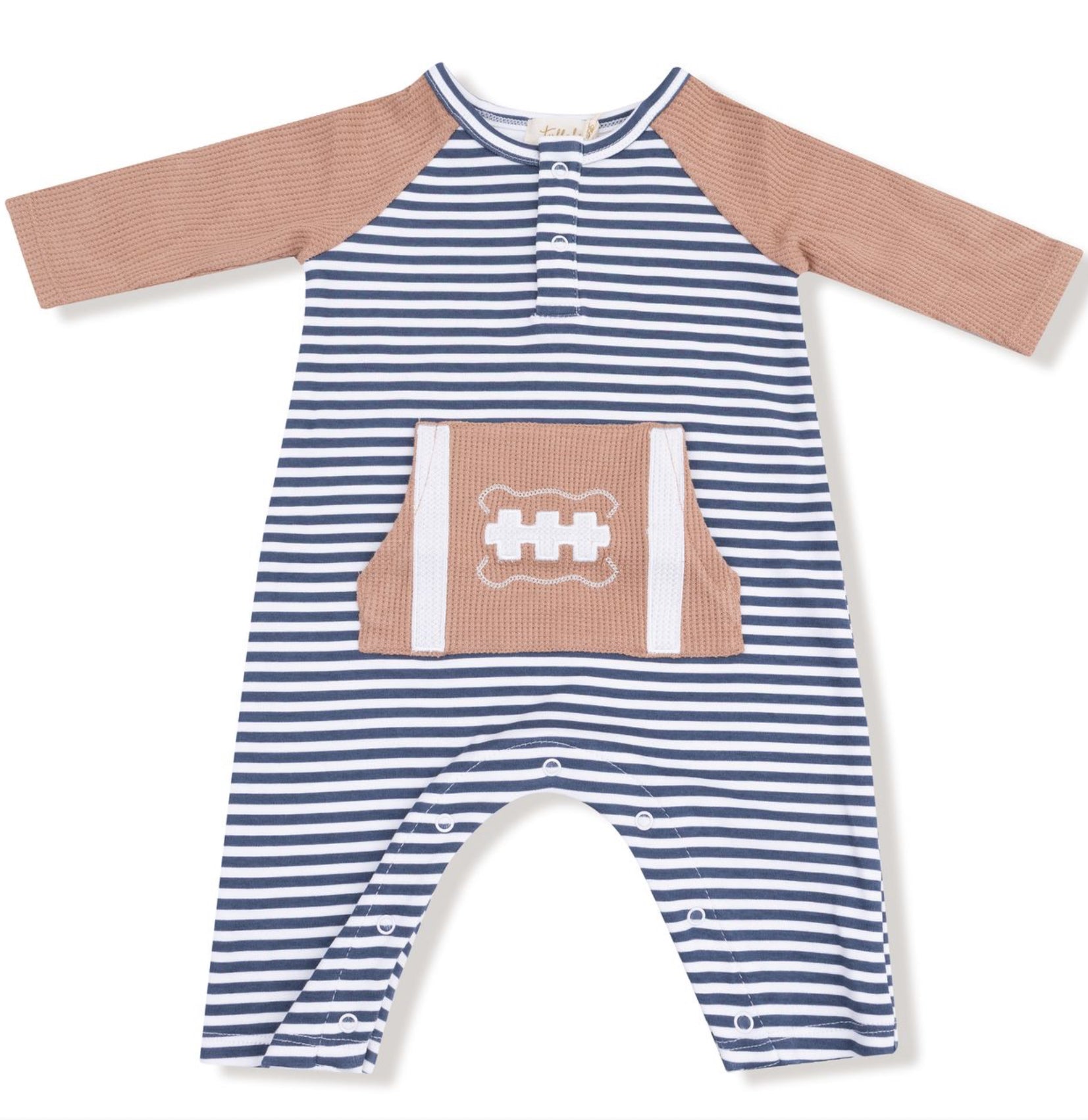 Stripes With Footballs Romper