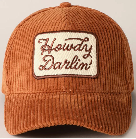 Howdy Darlin Corduroy Hat