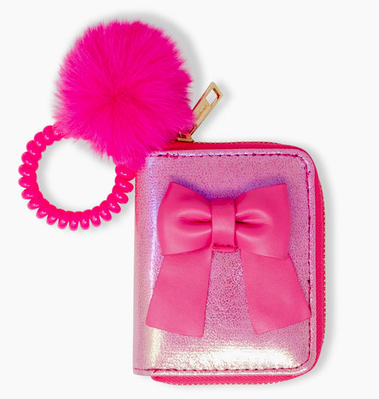 Shiny Bow Strap Wallet 2 Colors