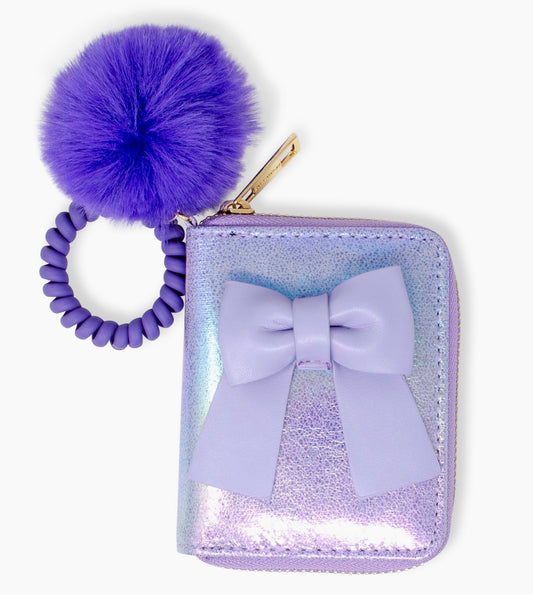 Shiny Bow Strap Wallet 2 Colors