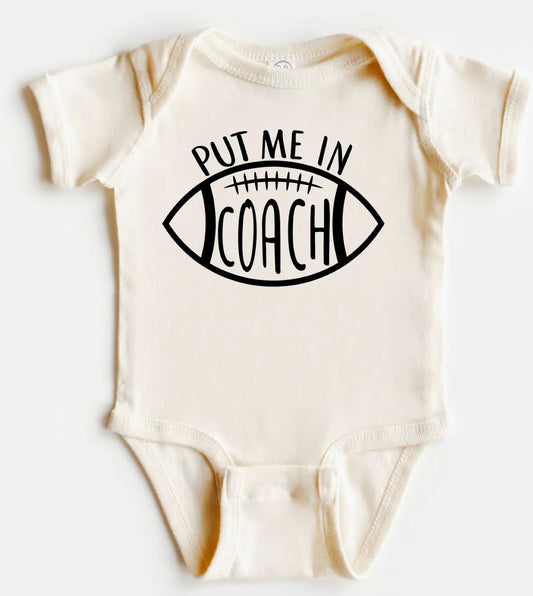 Put Me In Coach Baby Onesie