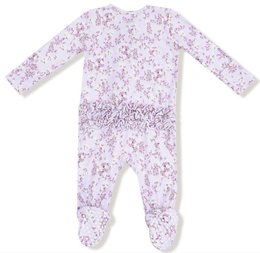 Sweet Dream Floral 2 Way Ruffle Footie