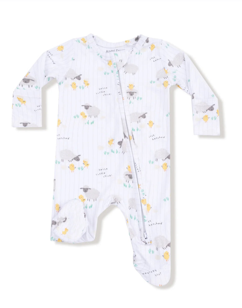 Just Hatched Unisex 2 Way Zipper Footie