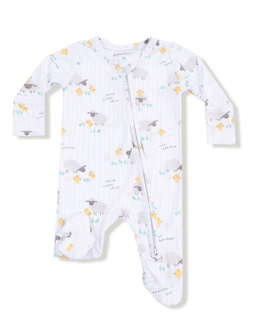 Just Hatched Unisex 2 Way Zipper Footie