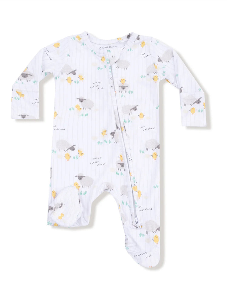 Just Hatched Unisex 2 Way Zipper Footie