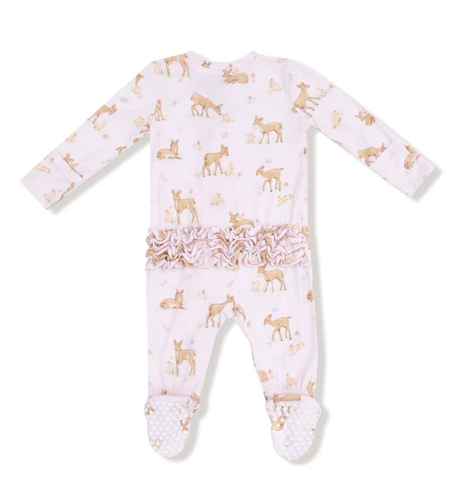 Little Fawn 2 Way Zipper Ruffle Footie